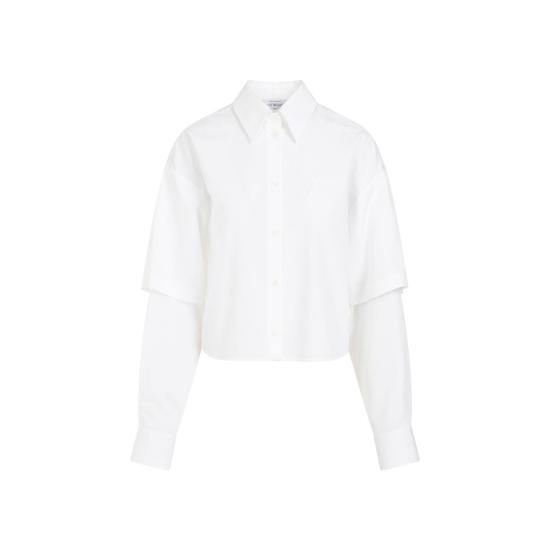  오프화이트 셔츠 OWGE022S24FAB003 0101 WHITE WHIT