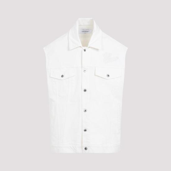  오프화이트 코트 OMYR002S24DEN001 0202 WHITE - OFF WHITE