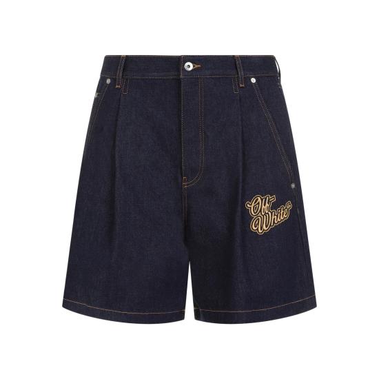  오프화이트 숏팬츠 OMYC021S24DEN002 4522 BLUE GOLD