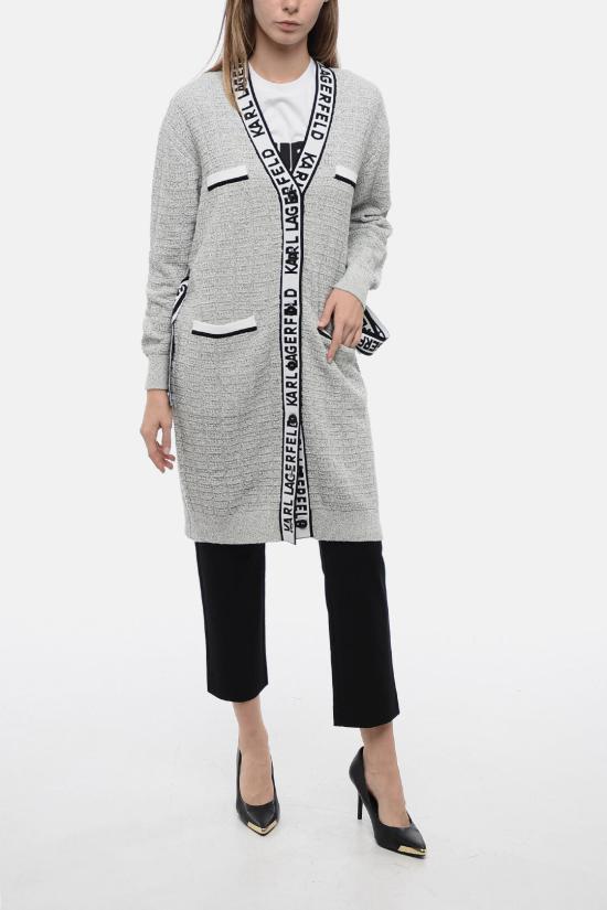  칼라거펠트 가디건 235W2006101 Gray - KARL LAGERFELD