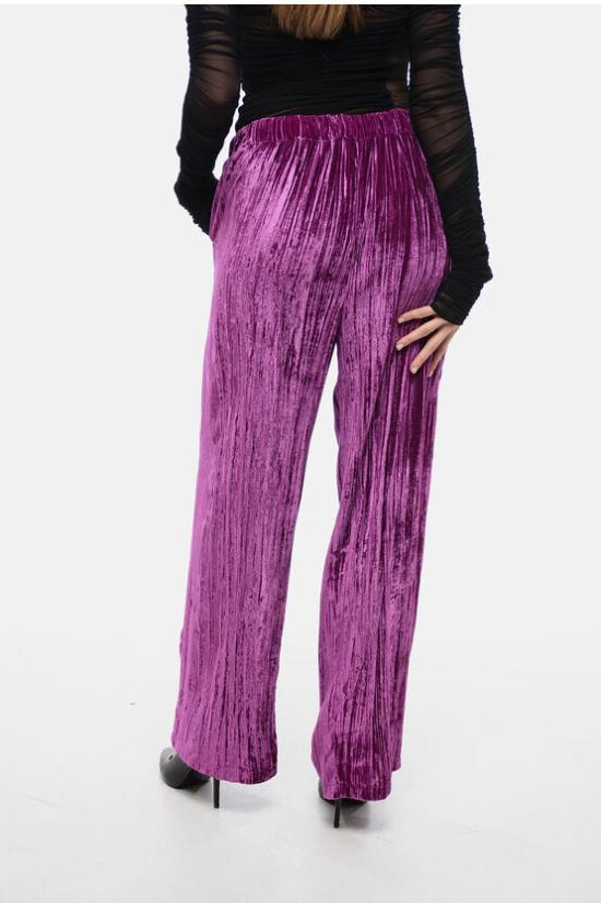  슬립노모어 스트레이트 팬츠 PANTALONE VELLUTO CICLAMINO Violet - SLEEP NO MORE