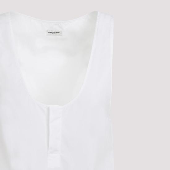  생로랑 민소매 티셔츠 790074 Y227W 9000 BLANC WHITE - SAINT LAURENT