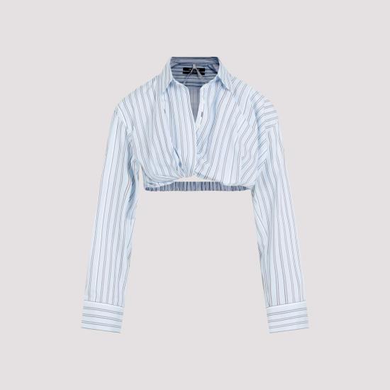  자크뮈스 셔츠 233SH042 1140 3FE PRINT BLUE STRIPE - JACQUEMUS