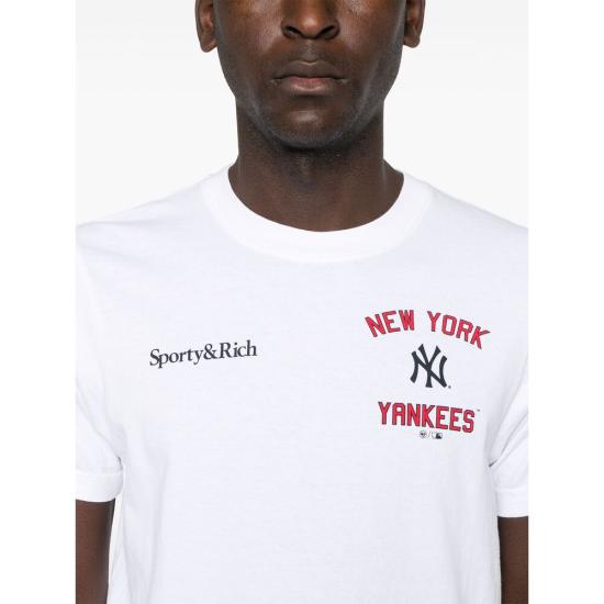 24FW 스포티앤리치 반팔 티셔츠 TO043505300WH WH RD WHITE - SPORTY & RICH