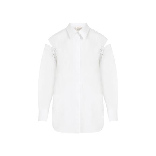  알렉산더 맥퀸 셔츠 790908 QAAAD 9000 OPTICAL WHITE