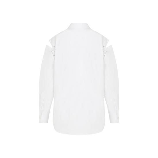  알렉산더 맥퀸 셔츠 790908 QAAAD 9000 OPTICAL WHITE - ALEXANDER MCQUEEN