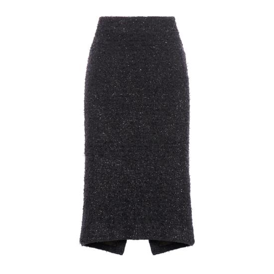 24FW 발렌시아가 미디 스커트 793601T3328 1000 BLACK