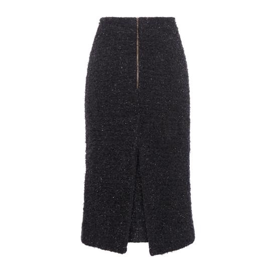 24FW 발렌시아가 미디 스커트 793601T3328 1000 BLACK - BALENCIAGA