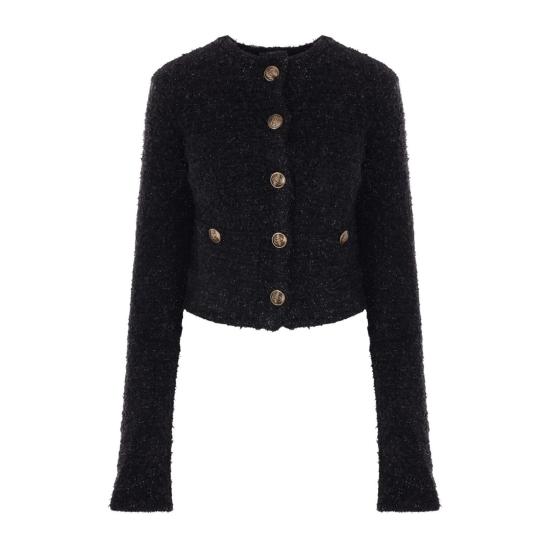 24FW 발렌시아가 긴팔 티셔츠 793604T3328 1000 BLACK