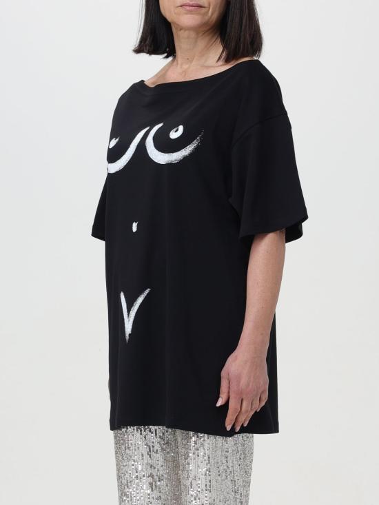  모스키노 반팔 티셔츠 07030442 3555 Black - MOSCHINO