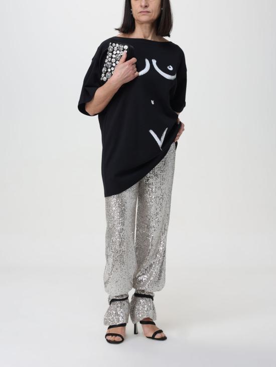  모스키노 반팔 티셔츠 07030442 3555 Black - MOSCHINO