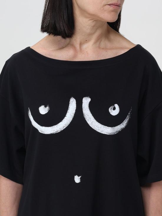  모스키노 반팔 티셔츠 07030442 3555 Black - MOSCHINO