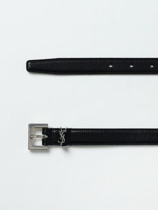 25FW 생로랑 가죽 벨트 612616DTI0E 1000 Black - SAINT LAURENT