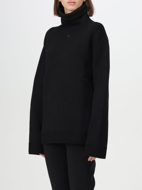  쿠레쥬 터틀넥 424MPU198FI0036 9999 Black - COURREGES