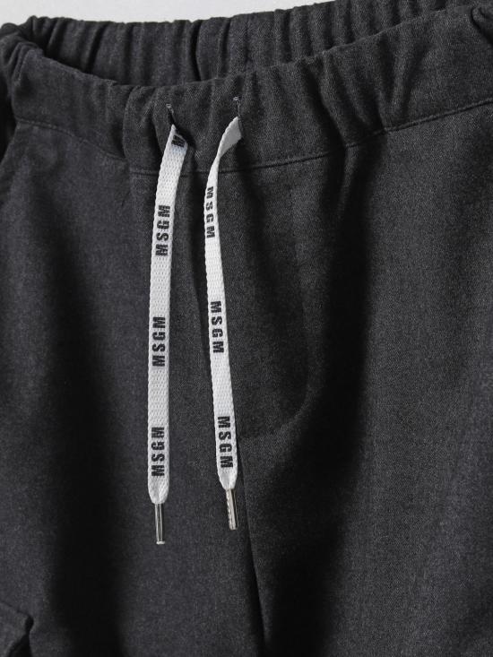 25FW [키즈] 엠에스지엠 스트레이트 팬츠 F4MSJBPA022 100 Grey - MSGM