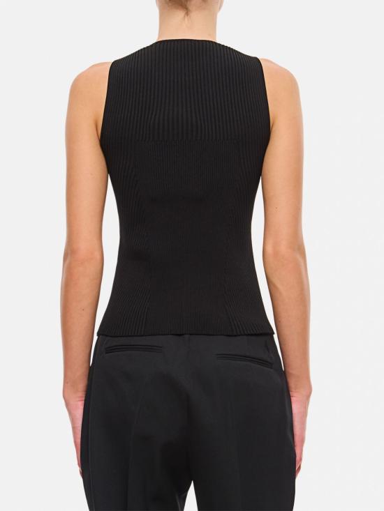 25FW 알렉산더 맥퀸 민소매 티셔츠 798362Q1BAQ 1000 Black - ALEXANDER MCQUEEN