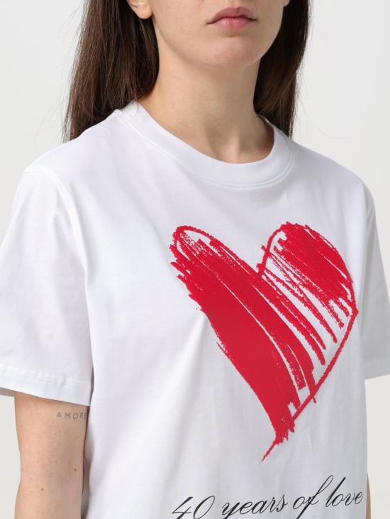  모스키노 반팔 티셔츠 07110441 1001 White - MOSCHINO