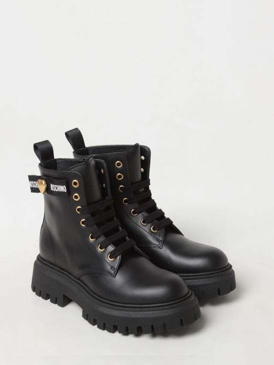  [키즈] 모스키노 미들 부츠 7876102 Black - MOSCHINO