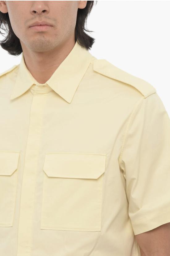  닐바렛 반팔 셔츠 MY60216A Y037 744N Yellow - NEIL BARRETT