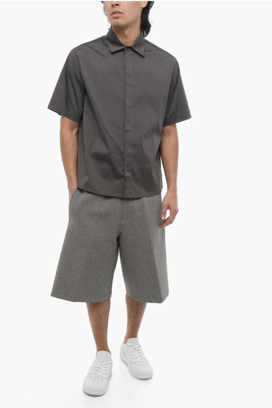  닐바렛 반팔 셔츠 MY60215A Y050 035N Gray - NEIL BARRETT