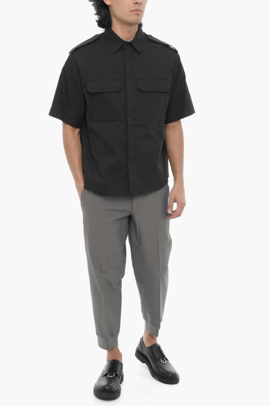  닐바렛 반팔 셔츠 MY60216A Y037 001N Black - NEIL BARRETT