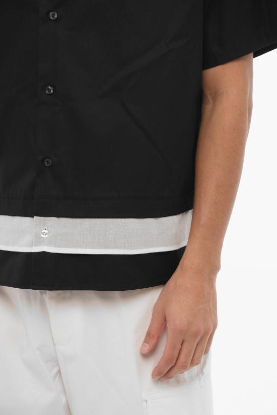  닐바렛 반팔 셔츠 MY60223A Y074 118N Black - NEIL BARRETT