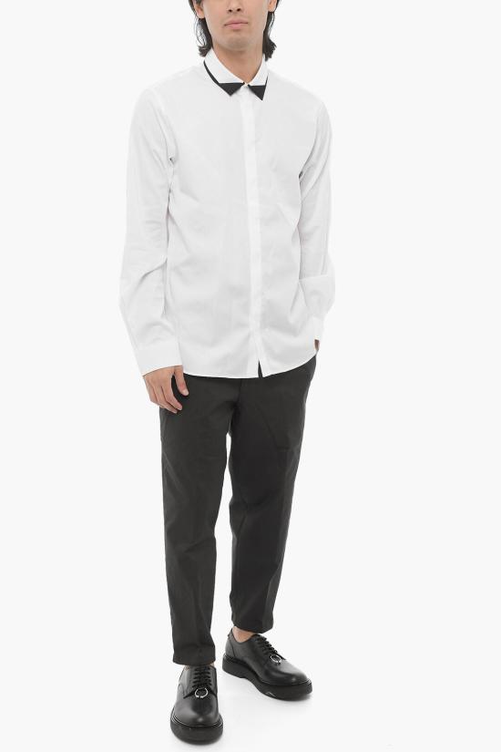  닐바렛 긴팔 셔츠 MY60219C Y054 526N Black White - NEIL BARRETT