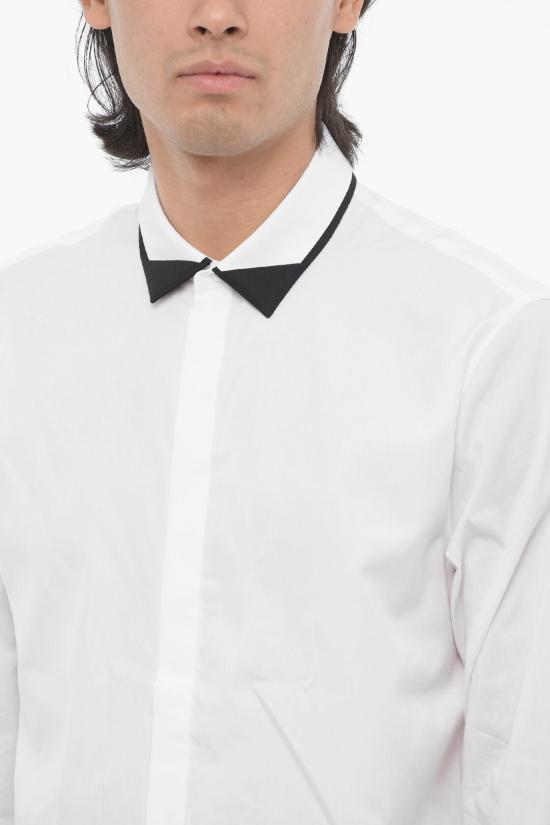  닐바렛 긴팔 셔츠 MY60219C Y054 526N Black White - NEIL BARRETT