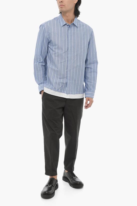  닐바렛 긴팔 셔츠 MY60217C Y075 090N Blue - NEIL BARRETT