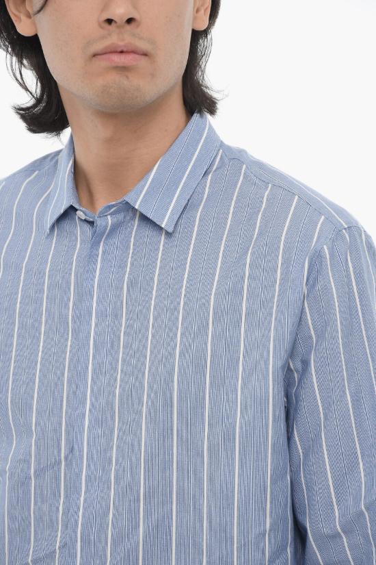  닐바렛 긴팔 셔츠 MY60217C Y075 090N Blue - NEIL BARRETT