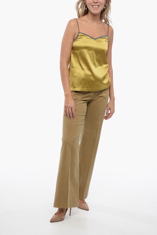  파비아나 필리피 민소매 티셔츠 TPD222W300H0846142 Yellow - FABIANA FILIPPI