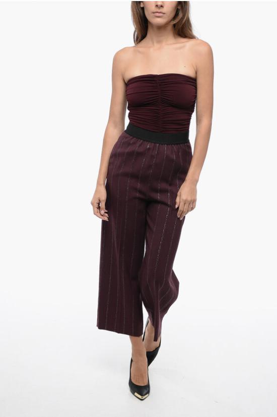  스텔라 맥카트니 스트레이트 팬츠 6400223AR7505000 Burgundy - STELLA MCCARTNEY