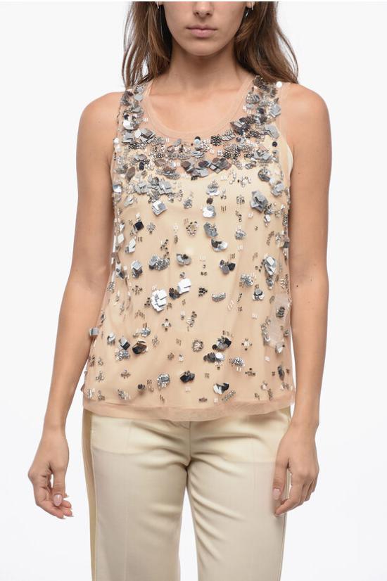  파로쉬 민소매 티셔츠 D310995 857 Beige