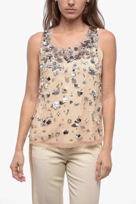  파로쉬 민소매 티셔츠 D310995 857 Beige