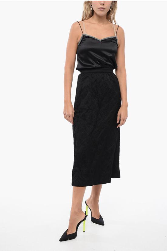  디올 롱 스커트 351J01A 3190 9000 Black - DIOR