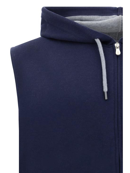 26SS 브루넬로 쿠치넬리 후드 티셔츠 MM8319079G C1265 BLUE - BRUNELLO CUCINELLI