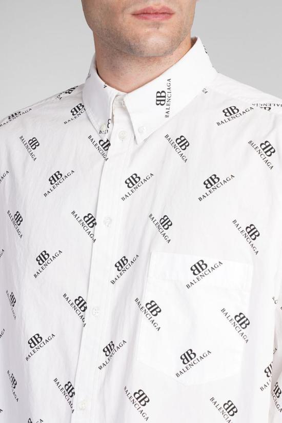 24FW 발렌시아가 긴팔 셔츠 407657 662983TQL14 WHITE - BALENCIAGA