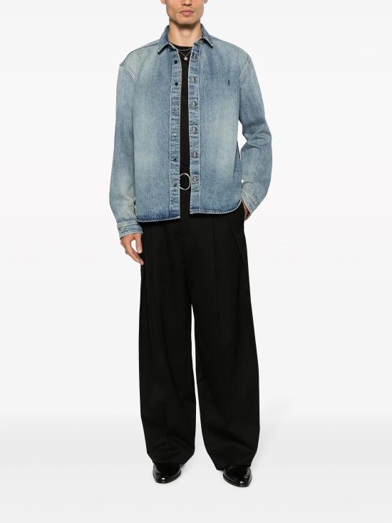 24FW 생로랑 데님 셔츠 753029Y07JA 5018 TROUVILLE BEACH BLUE - SAINT LAURENT