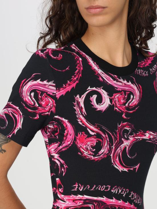 24FW 베르사체 미디 원피스 77HAO939JS409 QY2 Black 1 - VERSACE