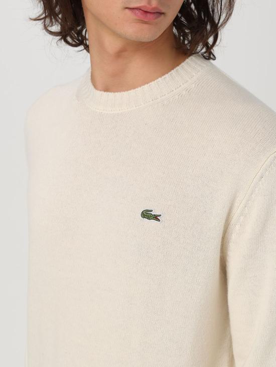 26FW 라코스테 크루넥 스웨터 AH2916 XFJ Yellow Cream - LACOSTE