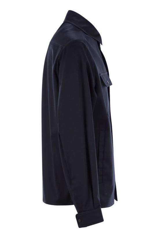 24FW 몽클레어 긴팔 셔츠 J20912F00010 774 DARK BLUE - MONCLER