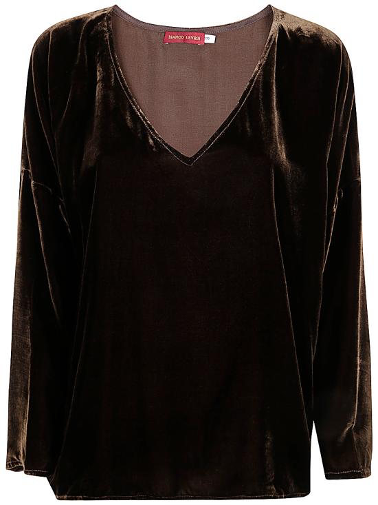  비앙코 르브랭 블라우스 S190 V20 CHOCOLATE