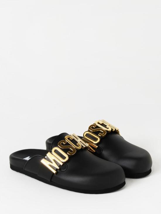 24FW 모스키노 플랫 슈즈 MA10403G1LMF0 000 Black - MOSCHINO