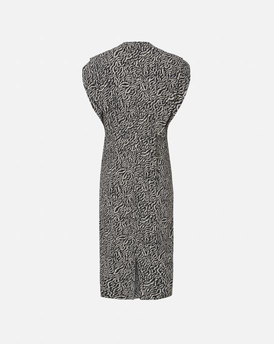 24FW 이자벨마랑 미디 원피스 RO0202FAB3J01E ECBK Ecru black - ISABEL MARANT