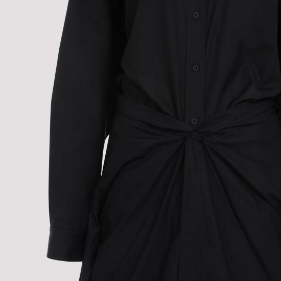 24FW 발렌시아가 미디 원피스 817525 TRM17 1000 BLACK - BALENCIAGA