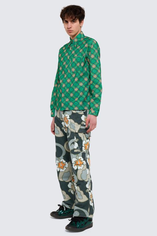  이알엘 긴팔 셔츠 ERL06B007 1 Erl green plaid