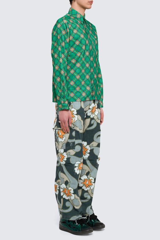  이알엘 긴팔 셔츠 ERL06B007 1 Erl green plaid - ERL