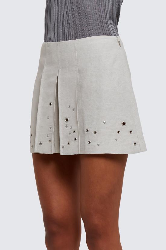  두라찌 롱 스커트 SS23OSK02 SALT AND PEPPER - DURAZZI