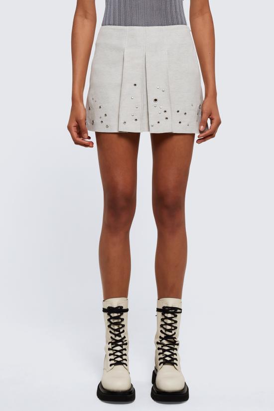  두라찌 롱 스커트 SS23OSK02 SALT AND PEPPER - DURAZZI