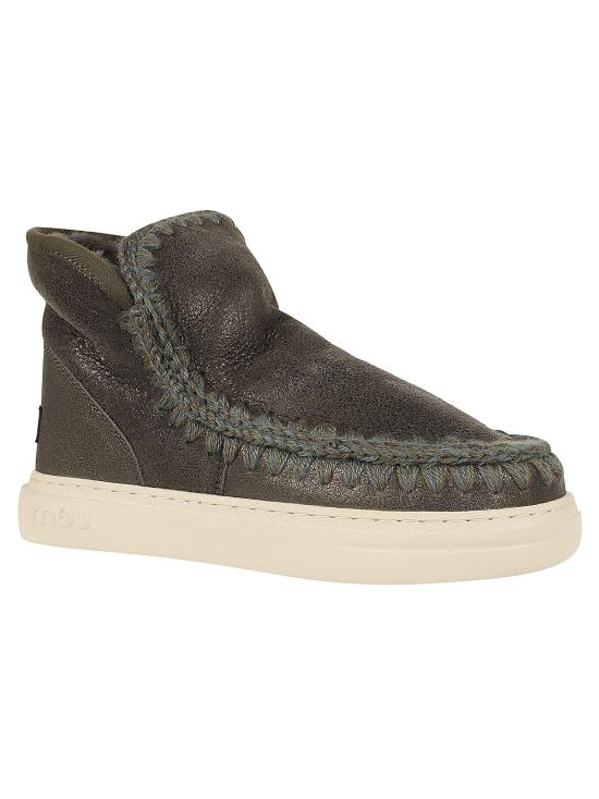 24FW 모우 부츠 MU FW411000B DUBKOL DUST METALLIC BLACK OLIVE - MOU